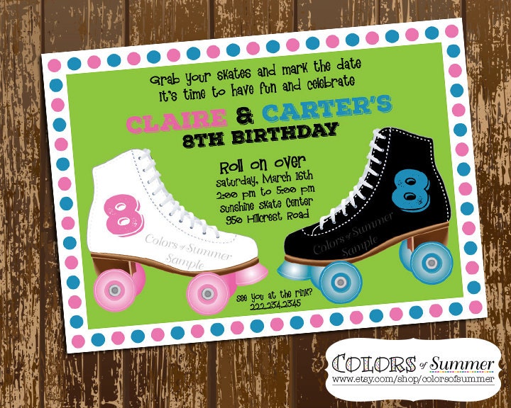 Free Birthday Halloween Skating Invitations 4