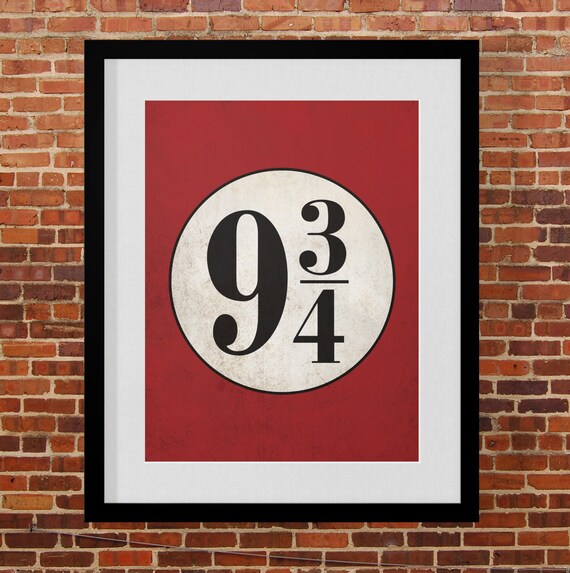 Items similar to PRINTABLE Harry Potter Platform 9 3/4 Train Station ...