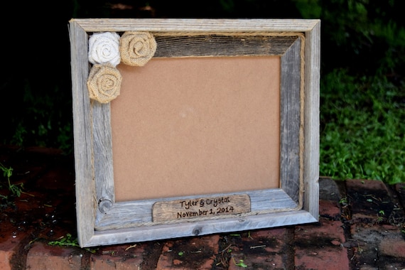Personalized Rustic Barnyard Wooden 8x10 Photo Frame - Rustic Frame - Personalized Picture Frame - Wedding Gift - Newly Wed Gift by CountryBarnBabe