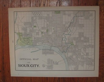 City map Sioux City Iowa