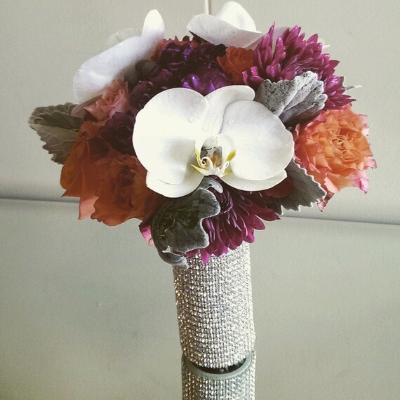 Rhinestone Bridal Bouquet Holder Rhinestone by EnchantingMoment