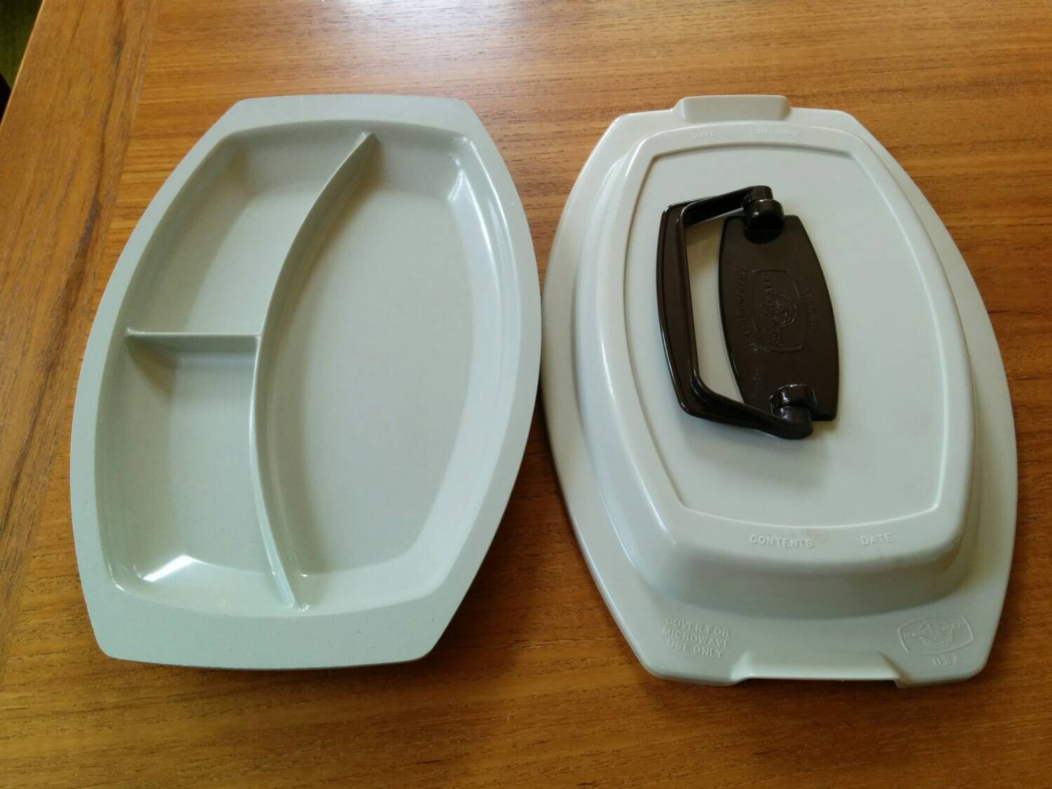 Vintage Nordic Ware Divided Dinner Tray with Lid