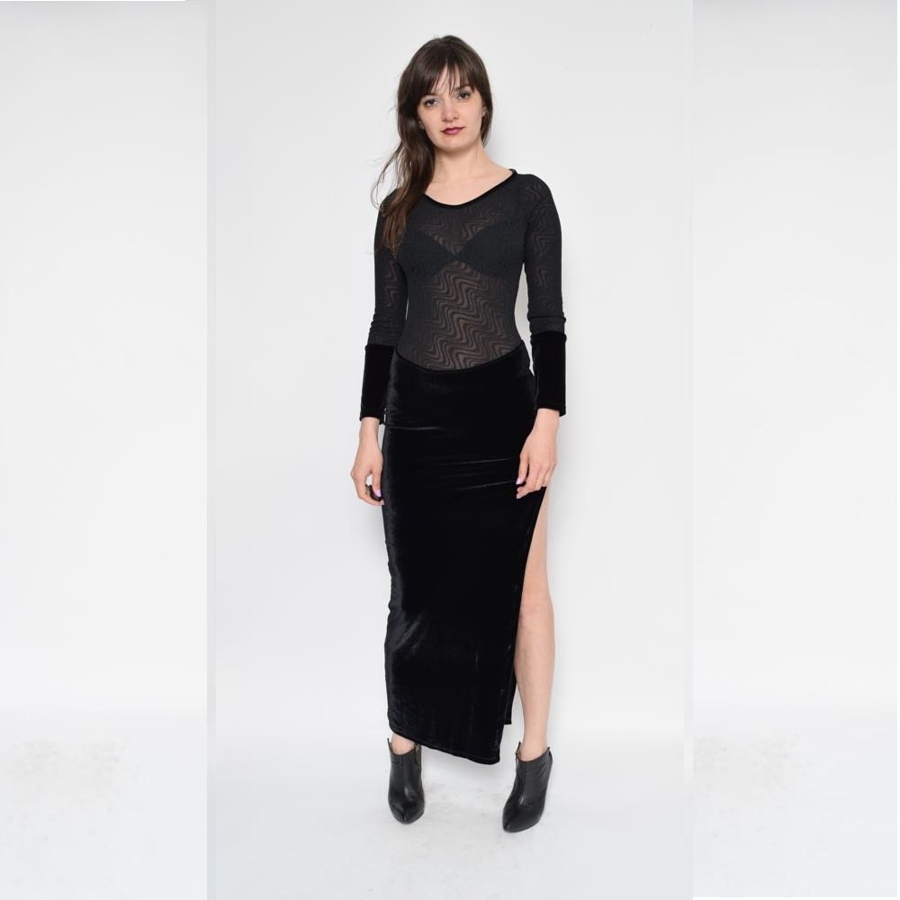 sheer mesh maxi