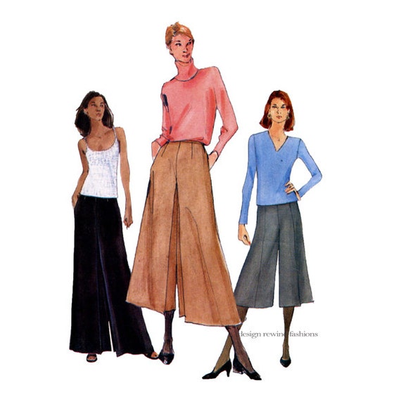 palazzo patterns dress pants Wide Pattern Vogue Vogue PANTS Gauchos Pattern CULOTTES Leg PALAZZO