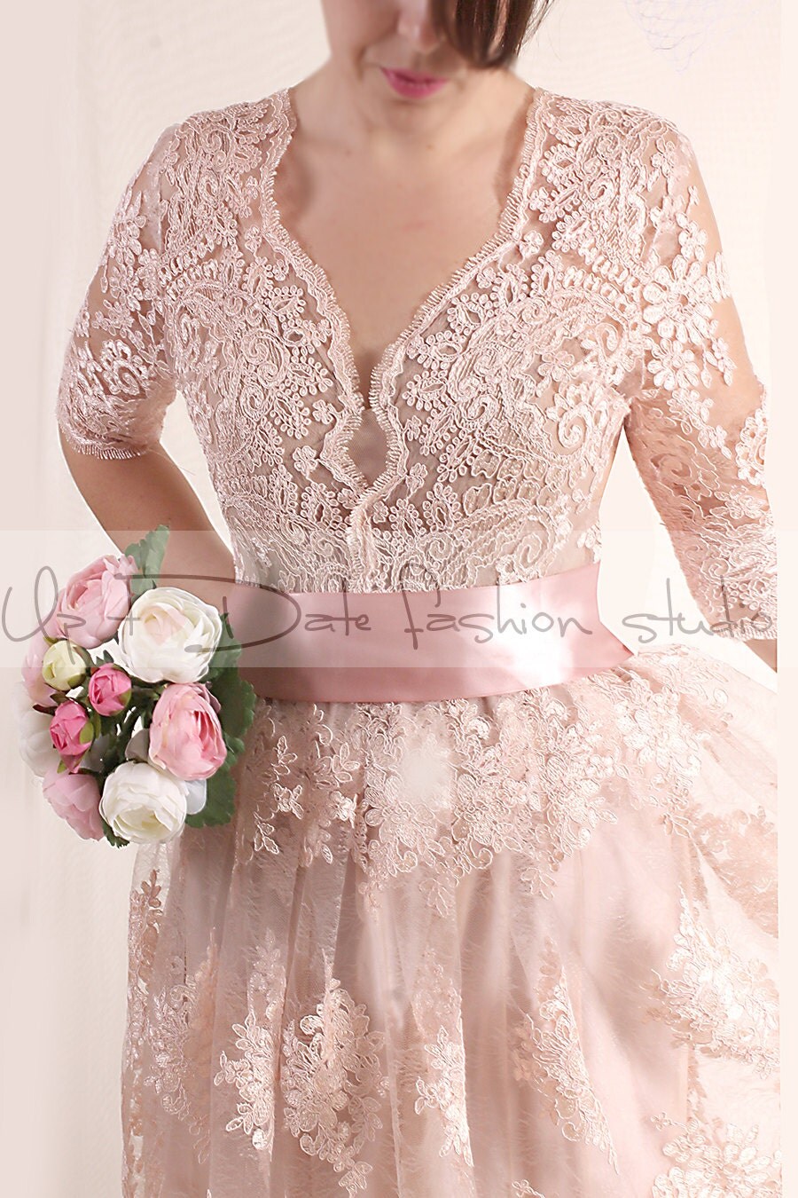 Qualcunoeraunpograsso: Short Pink Wedding Dresses