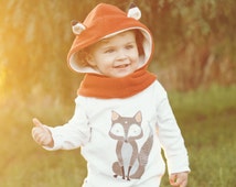 Scarf, Kids  Children Scarf, Children Hat, scarf   ooded hat hooded Hoodie H Fox fox Fox