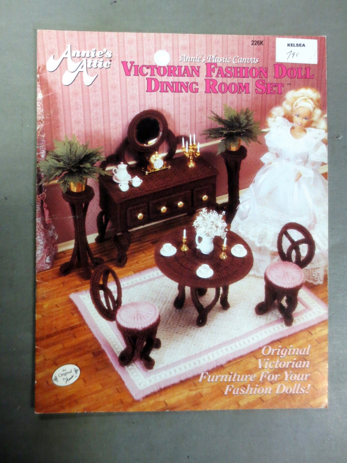 Annies attic plastic canvas fashion doll furniture victorian dining