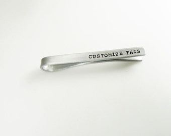 Groomsmen tie clip, Skinny, Groomsmen gift, Personalized Tie Clip, Short Tie Clip, Wedding, Custom Tie Clip, gift for Dad, Boyfriend