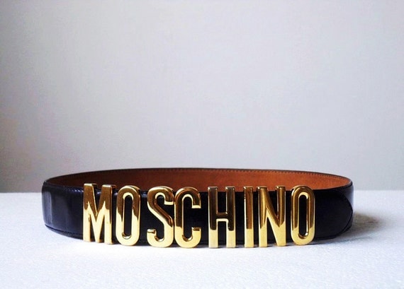 Authentic MOSCHINO Redwall Vintage Gold Letter by VintageHongrie