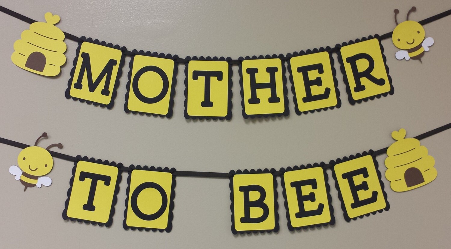 MOTHER TO BEE Mommy to Bee Baby Shower Banner What will it