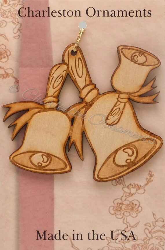 Handbell Engraved Wooden Ornament FREE by PalmettoEngraving