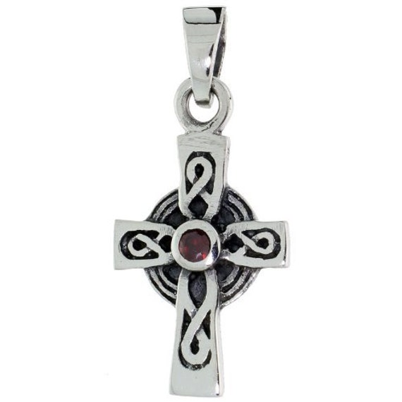 Sterling Silver Infinity Loop Celtic Cross Pendant by WorldJewels