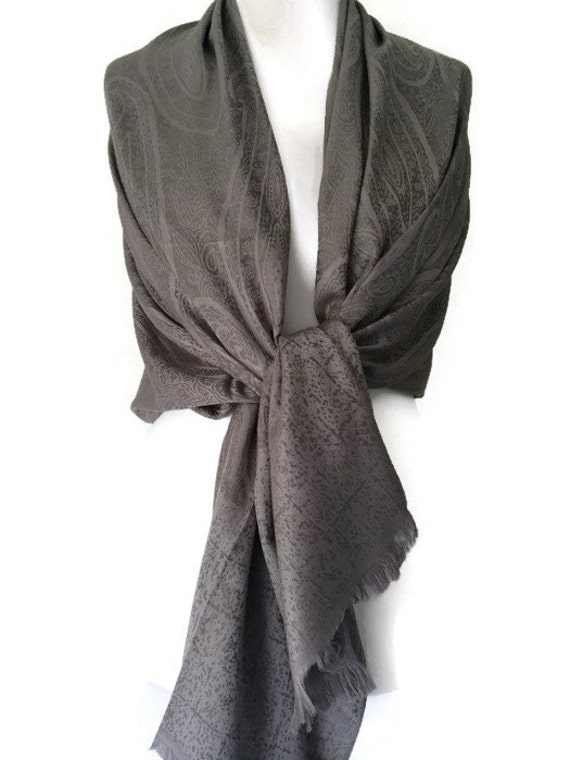 A Grey Pashmina Ladies Silver Grey Shawl Gray Wedding Prom