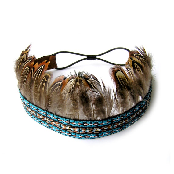 Feather Headband Hippie Feather Headband Feather Hair