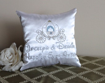 silver cinderella princess carriage satin ring bearer pillowkeepsake pillow wedding engagement - Cinderella Wedding Ring silver cinderella princess carriage satin ring bearer pillowkeepsake pillow wedding engagement - Cinderella Wedding Ring
