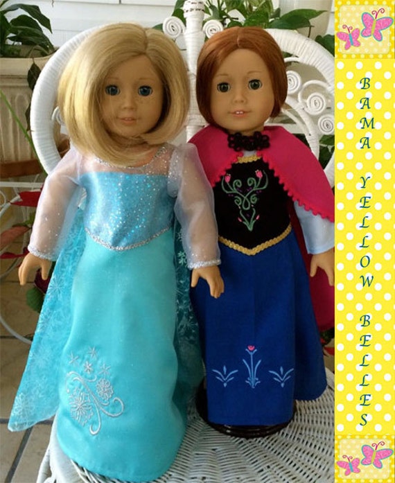 Disney inspired Frozen Snow Queen and Anna by BamaYellowBelles