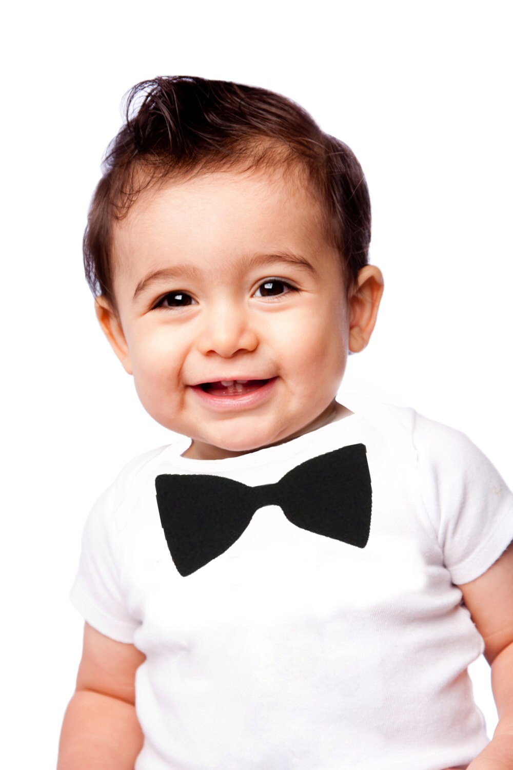 Baby onesie with bow tie