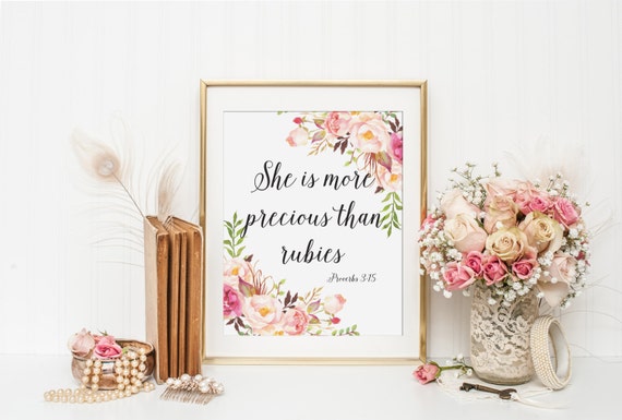 She Is More Precious Than Rubies Printable INSTANT DOWNLOAD