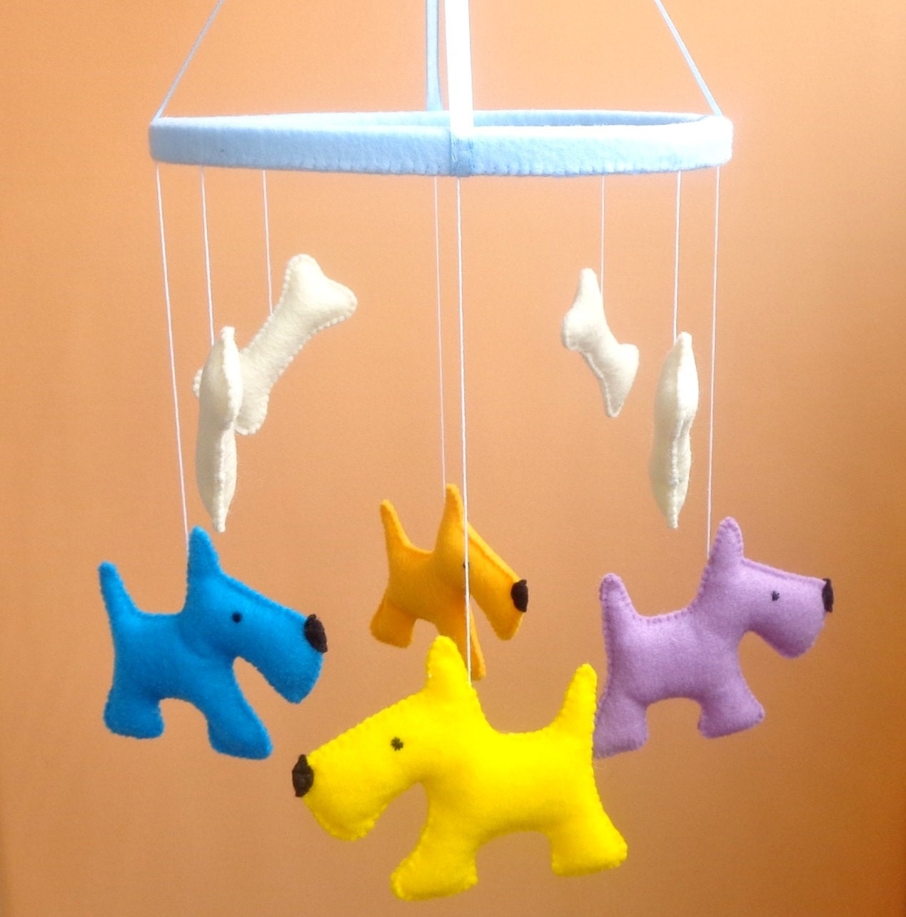 dog crib mobileScotch Terrier felt toybaby crib by ZooToys