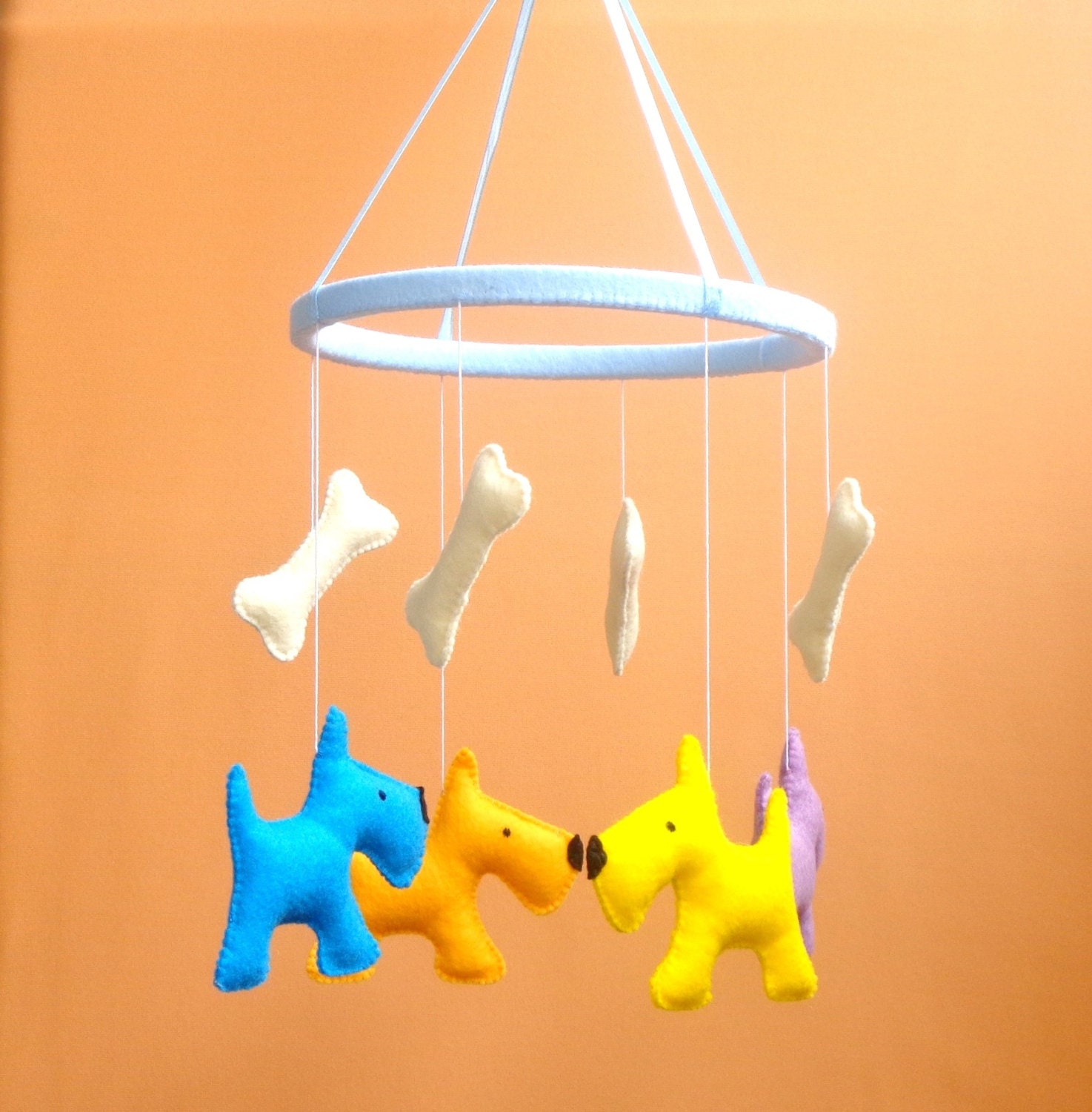 dog crib mobileScotch Terrier felt toybaby crib by ZooToys