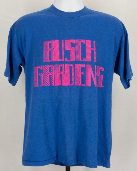 Vintage 90s Busch Gardens T-Shirt Neon Puffy by JeepsterVintage