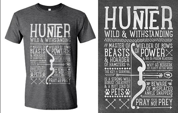 World of Warcraft / WoW inspired T-shirt HUNTER Edition