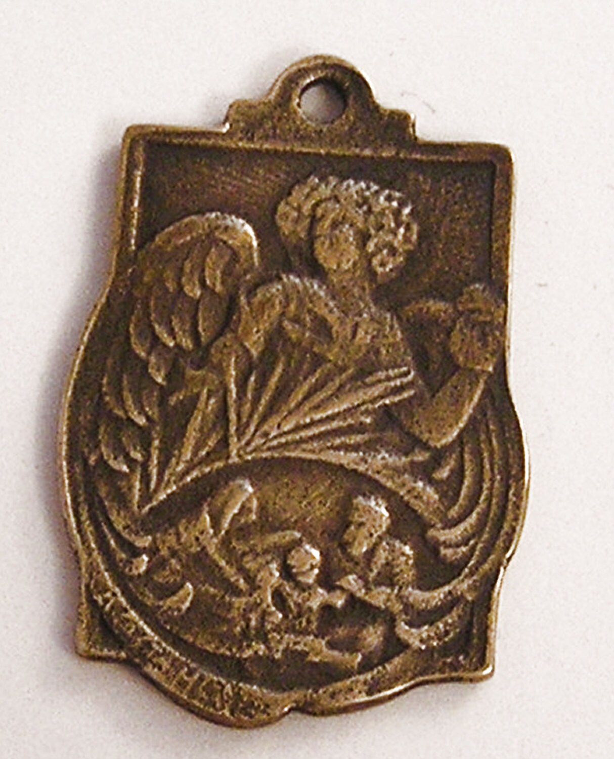 Angel Medallion Angel Medal Protection Medal Sterling Silver or