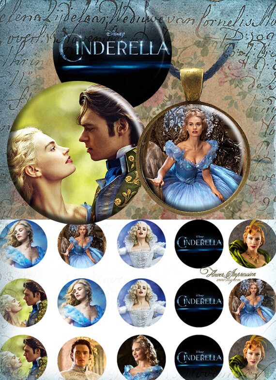Cinderella - One 4x6 high-resolution, 300dpi, JPEG file with 15 1" Circle images.