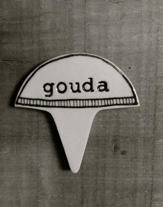 Handmade Ceramic Porcelain Cheese Markers. by WishingStarPottery