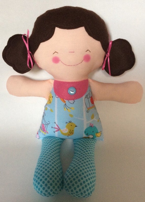 Handmade Girl Cloth Doll 17 Emily Plush Softie Rag Doll