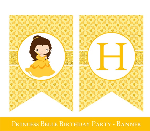 Belle Birthday Banner Belle Banner Belle party banner