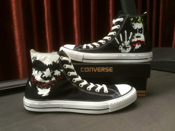 Joker Converse Joker Shoes Custom Hand by AliceHandPainting