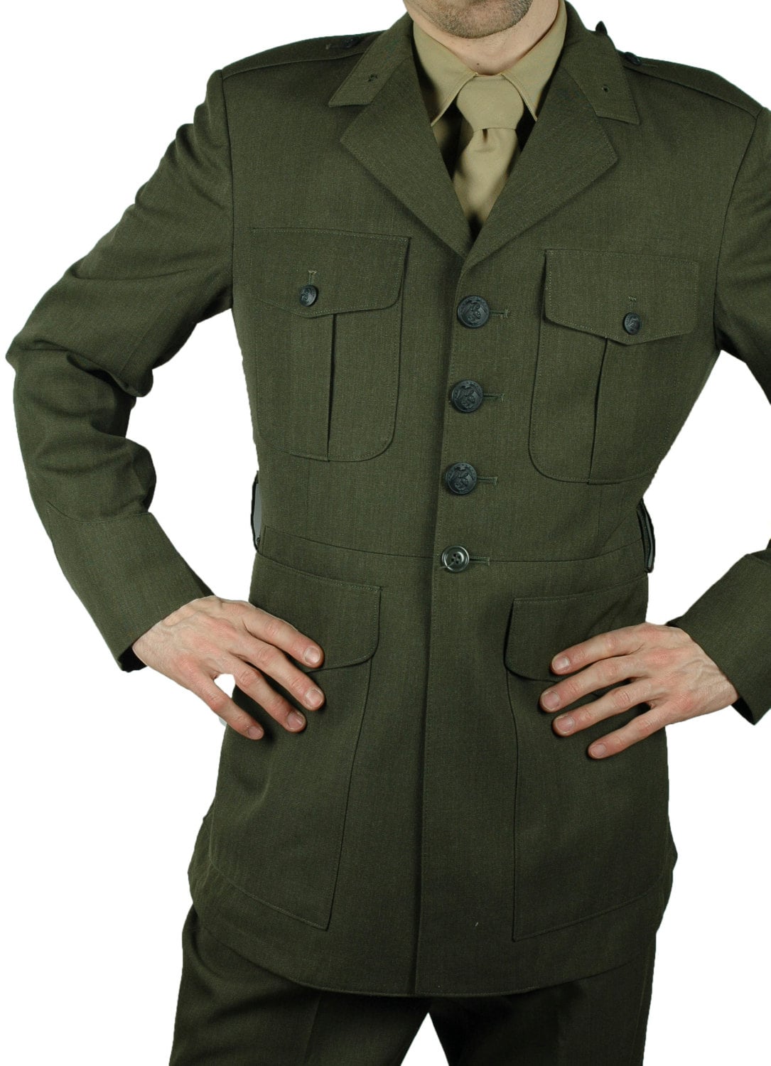Men's Medium Large Marine Corps Dress Jacket 41R Genuine
