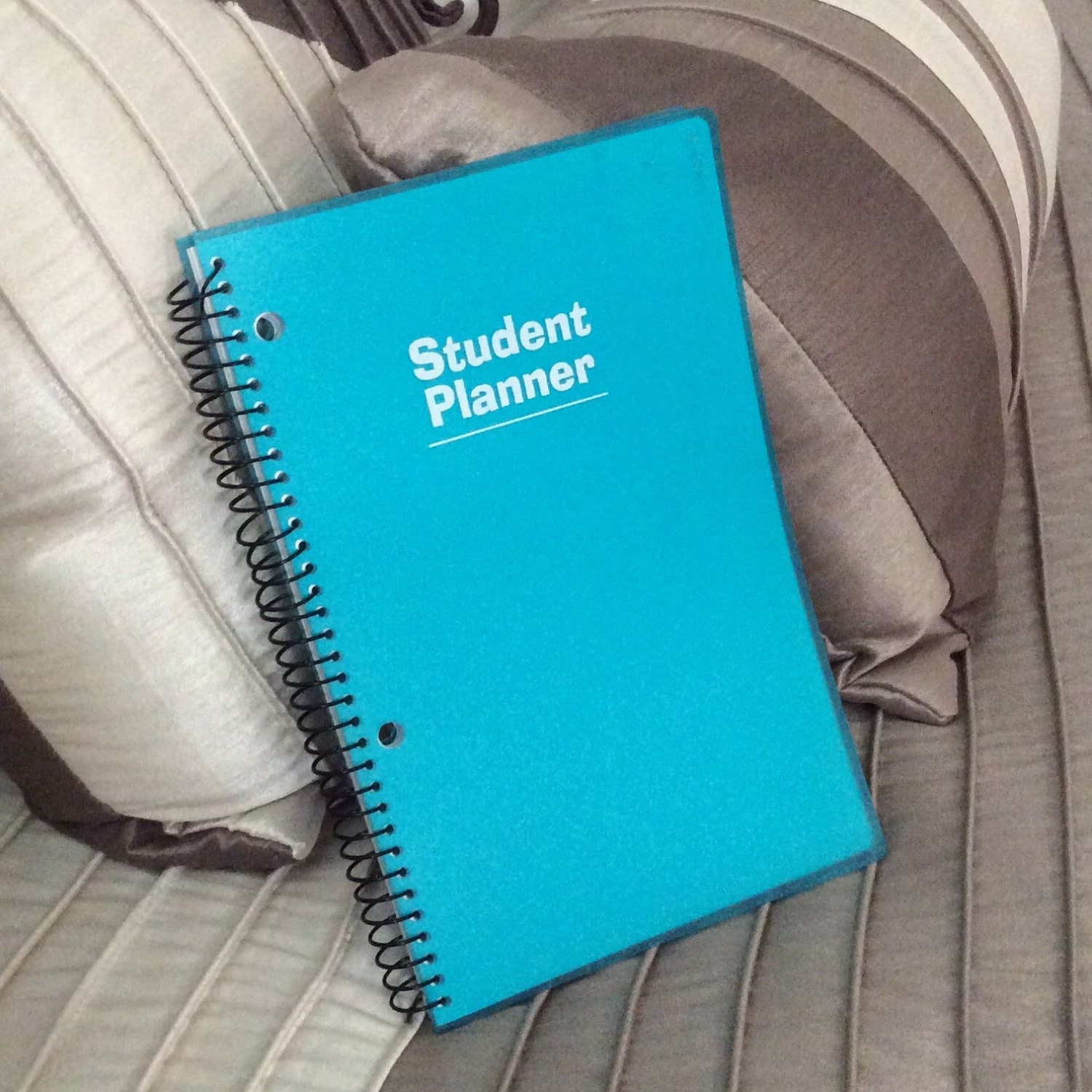 Student Planner book spiral bound plastic front and back
