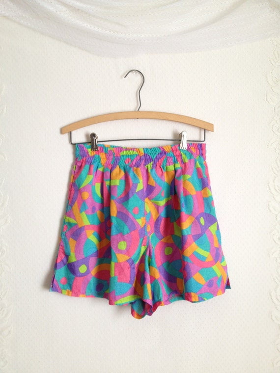 80s Colorful Athletic Shorts // Vintage by DizzyDreamerVintage