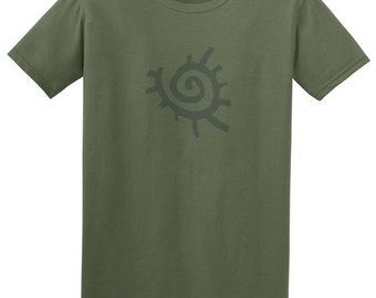 Mens t shirt - native american clothing, green t shirt, new age clothing, astronomy, graphic tee, sun and moon, mans birthday, teenage boys