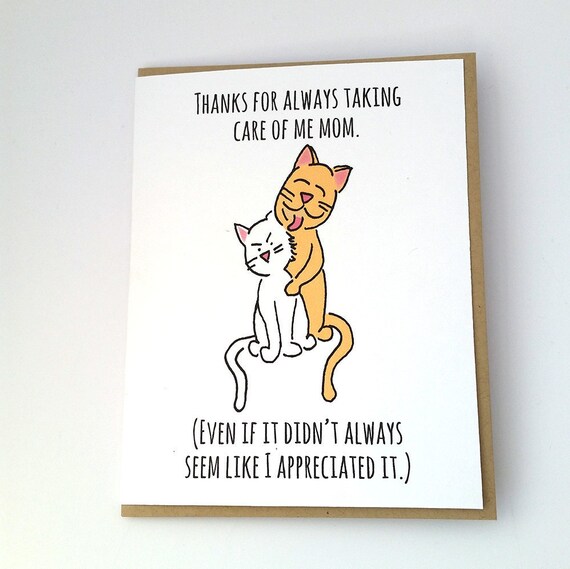 Happy Mother's Day Cat Card Funny Mother's Day by BitterWhimsy