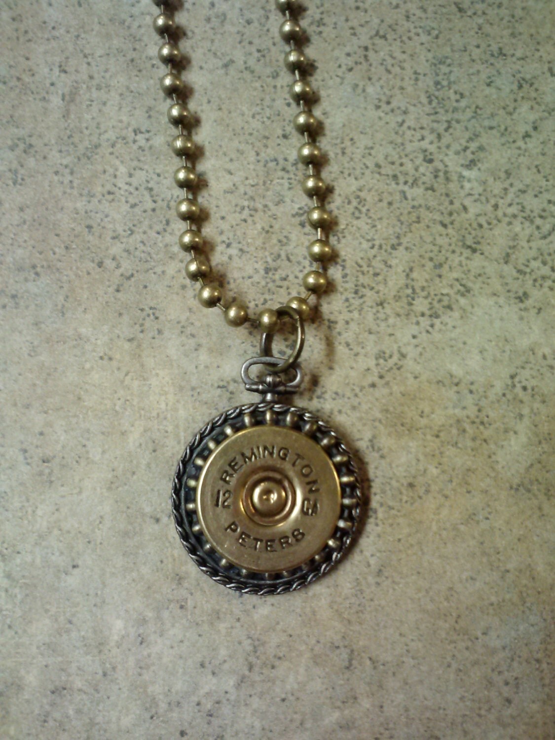 12gauge shotgun shell pendant necklace by TuLiPhandmadejewelry