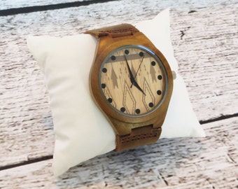 Personalized Wood Wrist Watch - Custom Groomsmen gift - Accessories, Fathers Day Gift - Best Man - Gifts for Men - FREE ENGRAVING! (MW3)