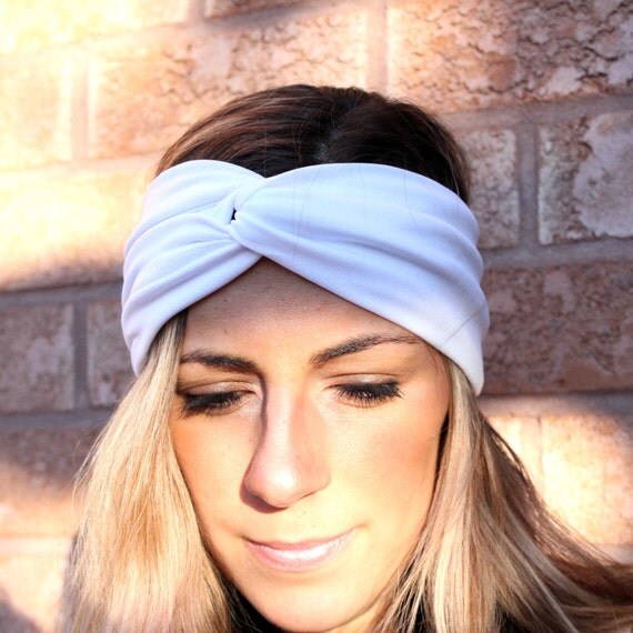 Buy 2 Get 1 Free White Yoga Twist Headband by BeautifullBoundaries