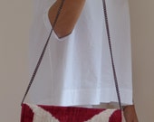 Marsala silk velvet womans clutch purse clutches bags chain strap evening night burgundy shoulder bag  UNIQUE IKAT top selling fashion trend