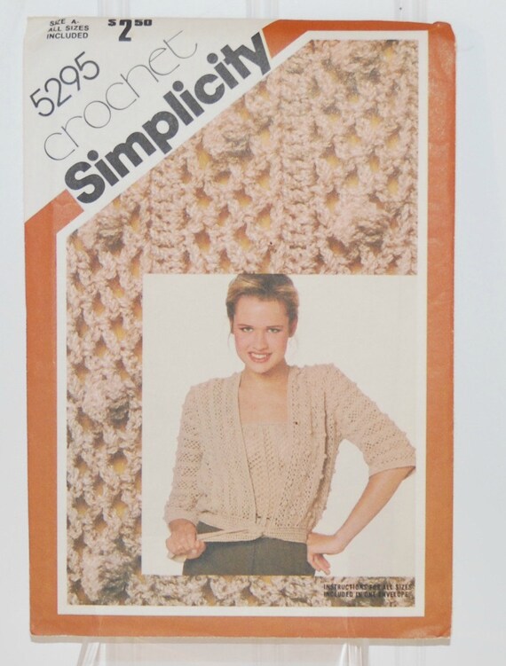 bed size pattern crochet queen Pattern Camisole and Size to Jacket, Large Crochet Petite 5295