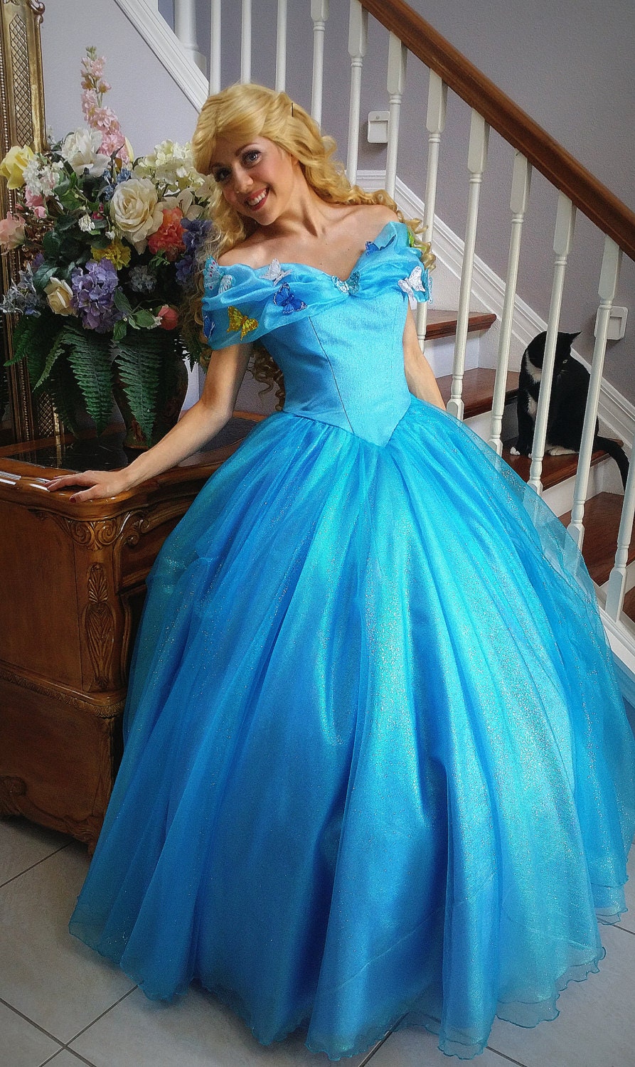 Cinderella Adult Costume 2015 Movie Dress 9698