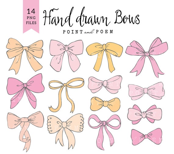 50% OFF SALE Bow Clip Art PNG bow clipart baby girl ribbon