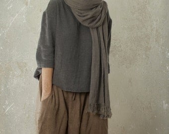 LINEN / WOOL Sarouel Harem Pants / Trousers