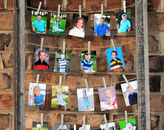 Multiple Picture Frame Barn Wood, Rustic Home Decor, Rustic Wedding Place card Holder, Rustic Wedding Decor, Gift for Grandpa and Grandma