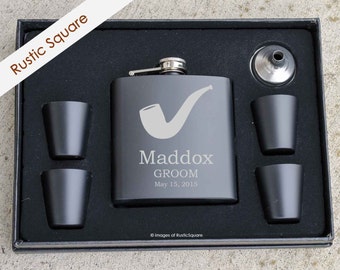 Set of 1, Groomsmen Gift, Flask Set, Personalized Groomsmen Gift, Best Man Gift, Wedding Party Flasks, Flask Sets, Wedding Party Gift,