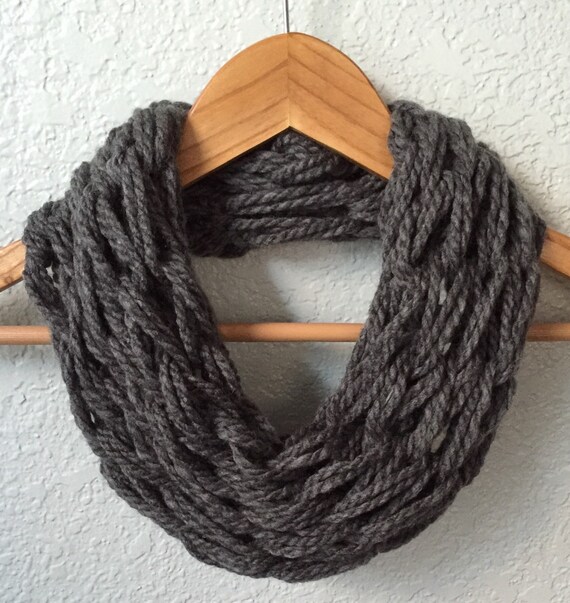 Infinity Scarf Arm Knit Scarf by ScarvesBySealey on Etsy