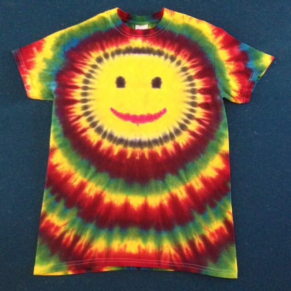 Smiley Face Tie Dye Shirt tye die FREE SHIPPING