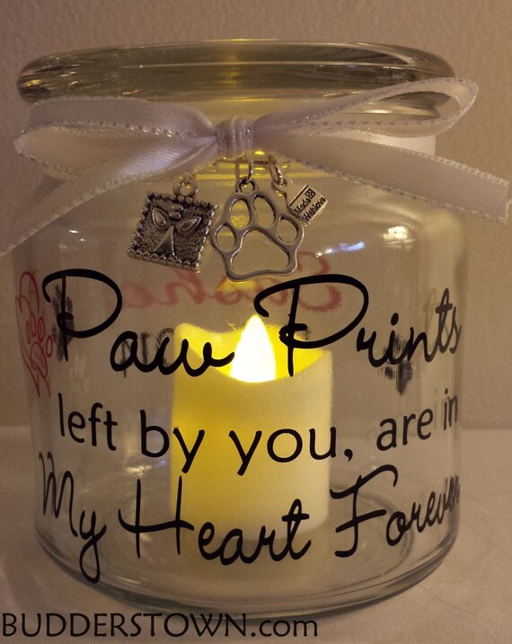 Pet Memorial Candle Holder by BudderstownCreations on Etsy